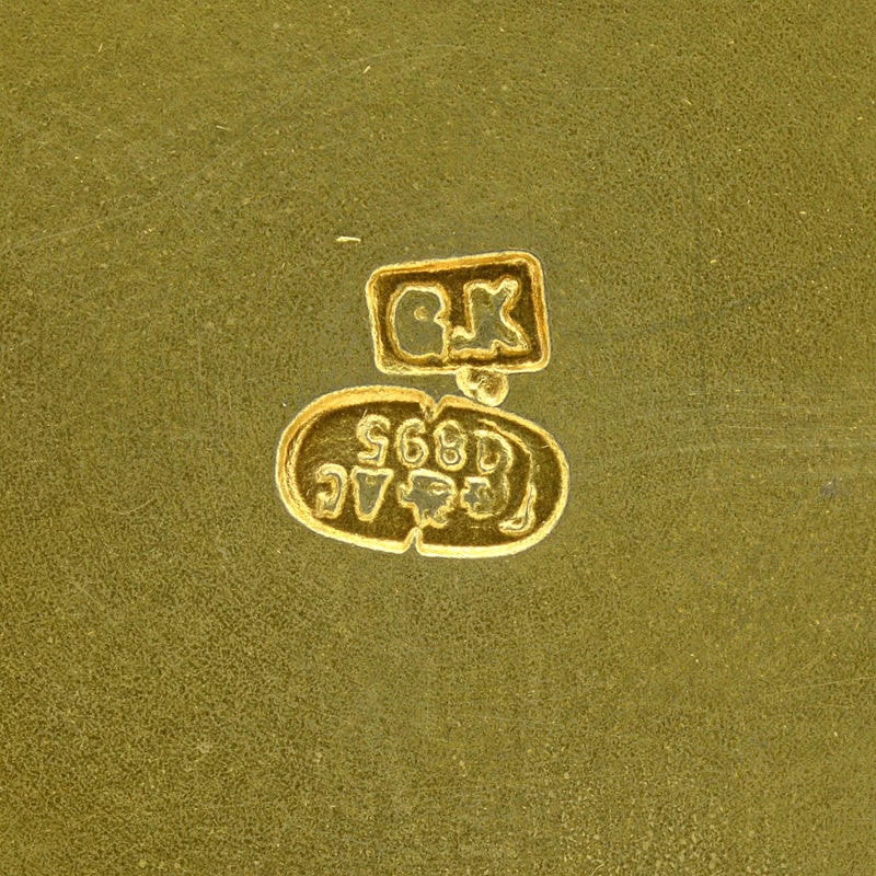 Gustav Klingert cloisonné enamel & cut glass inkwell - Image 6