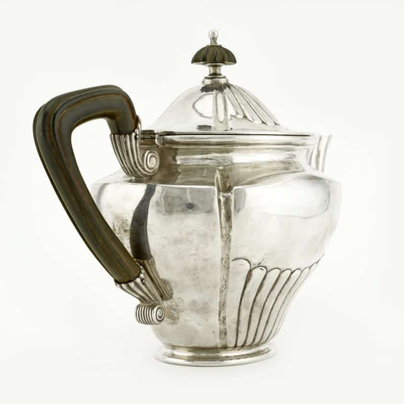 Fabergé silver teapot & milk jug - Image 5