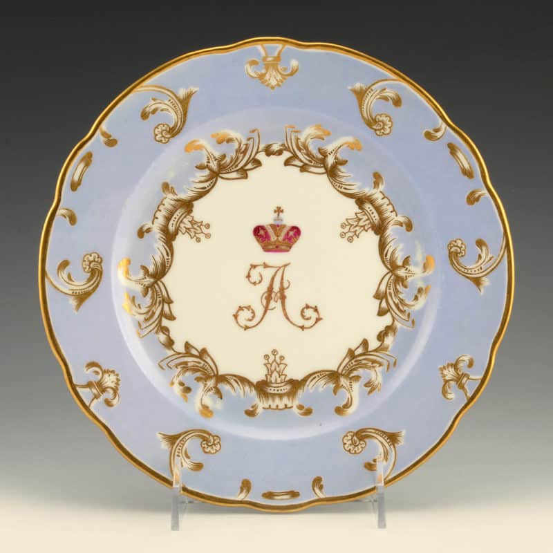 Russian Imperial porcelain plate from the Farm Palace Banquet Service