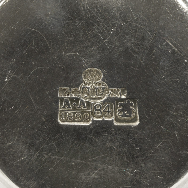 A Fabergé silver & champlevé enamel open salt - Image 4