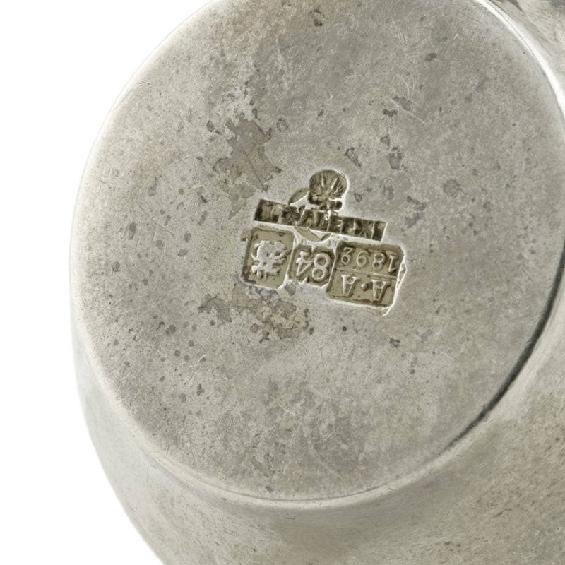 A Fabergé silver & champlevé enamel open salt - Image 3