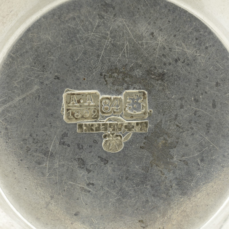 A Fabergé silver & champlevé enamel open salt - Image 4