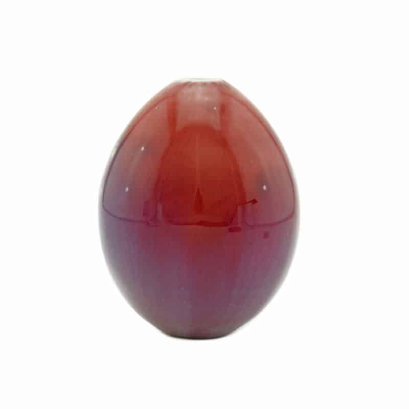 Russian Imperial Porcelain Factory Oxblood & Blue Egg - Image 2