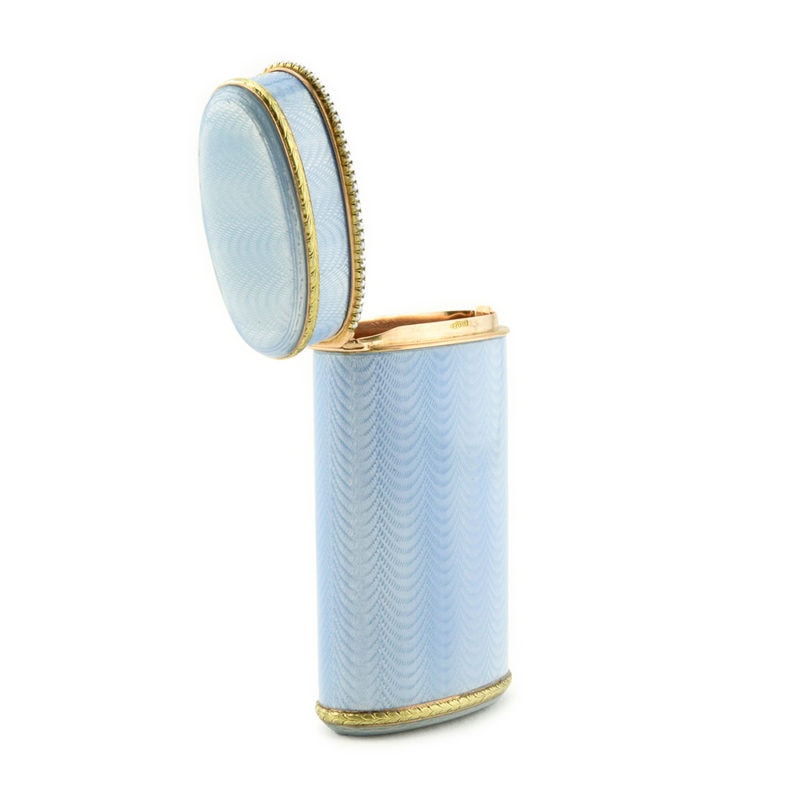 Fabergé pearl-set guilloché enamel étui-form cigarette case - Image 4