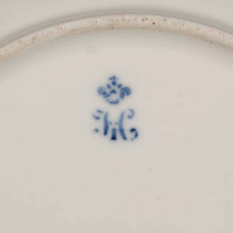 Set of Six Russian Imperial Porcelain Factory Grand Duke Konstantin Nikolaevich Service Plates - Image 4