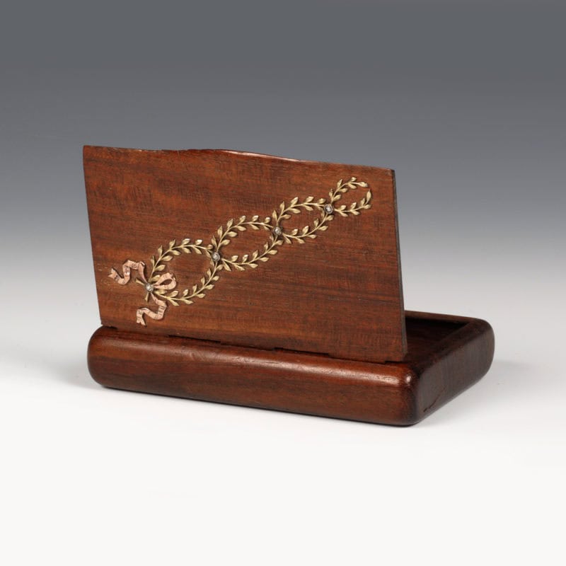 Fabergé two-color gold-mounted palisander wood cigarette case - Image 3