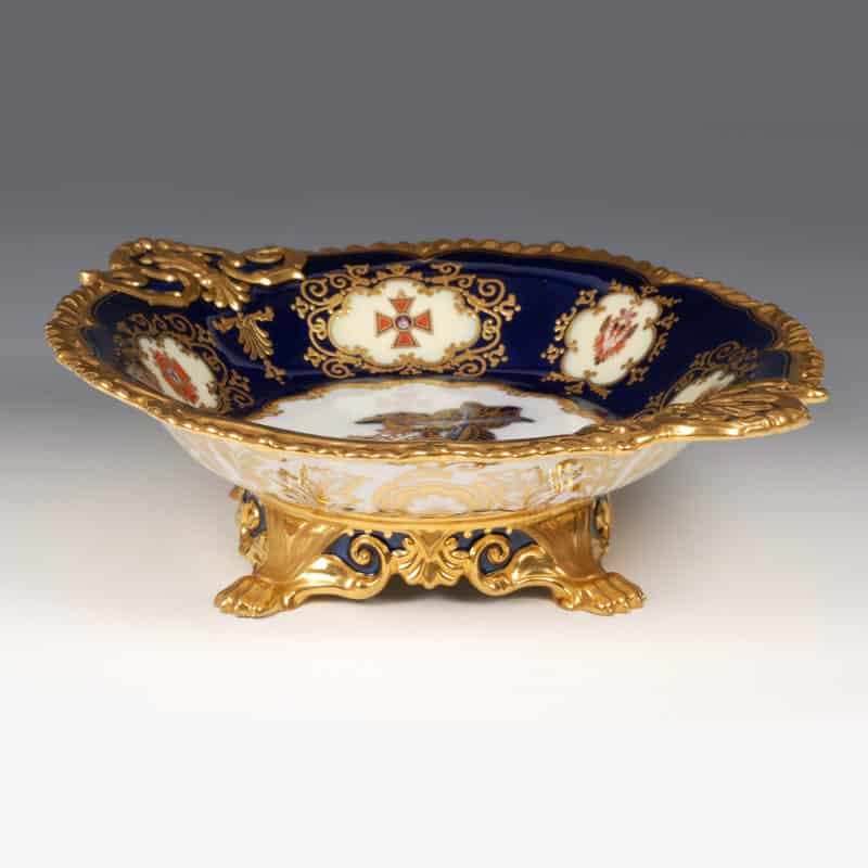 A rare Russian Imperial Porcelain Factory Nicholas I Coalport Service tazza - Image 3