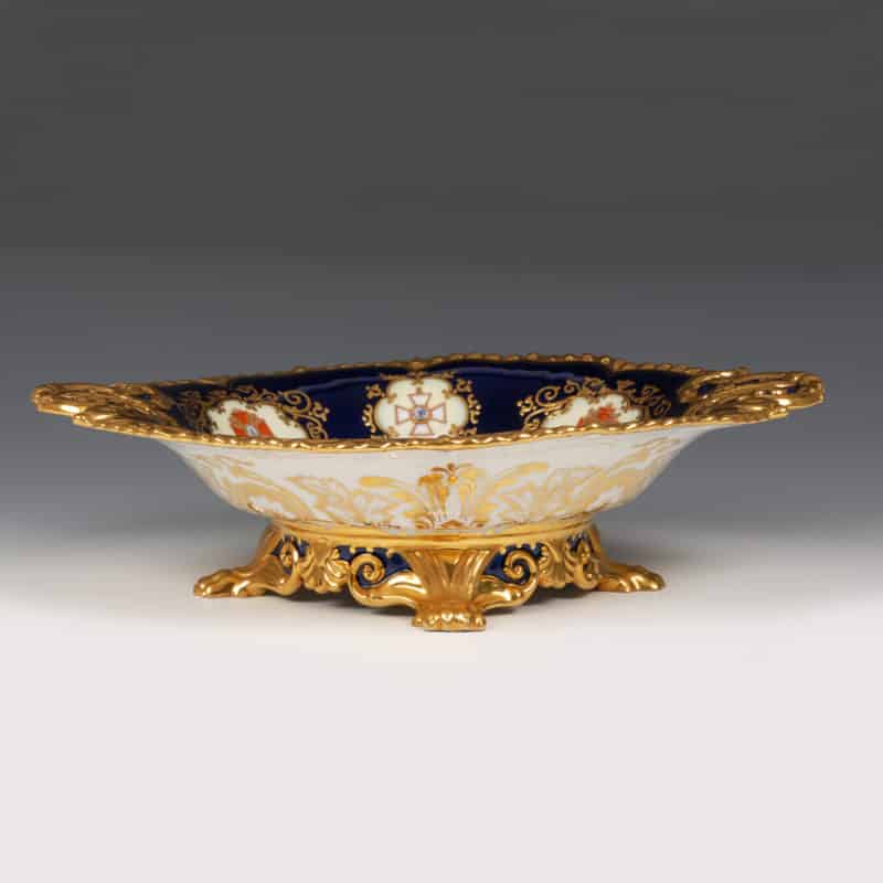 A rare Russian Imperial Porcelain Factory Nicholas I Coalport Service tazza - Image 5