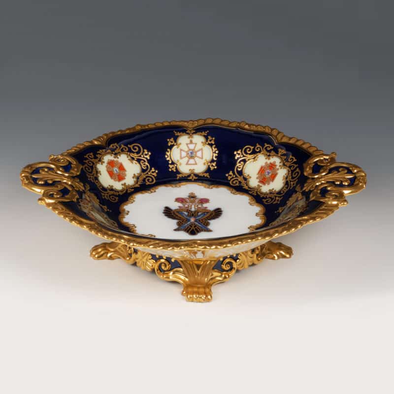A rare Russian Imperial Porcelain Factory Nicholas I Coalport Service tazza