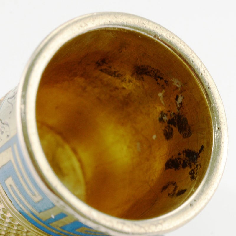A Fabergé gold & champlevé enamel thimble - Image 5