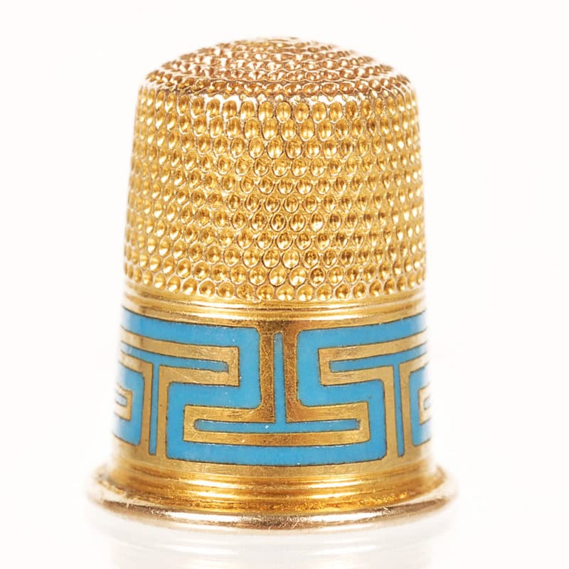A Fabergé gold & champlevé enamel thimble - Image 8