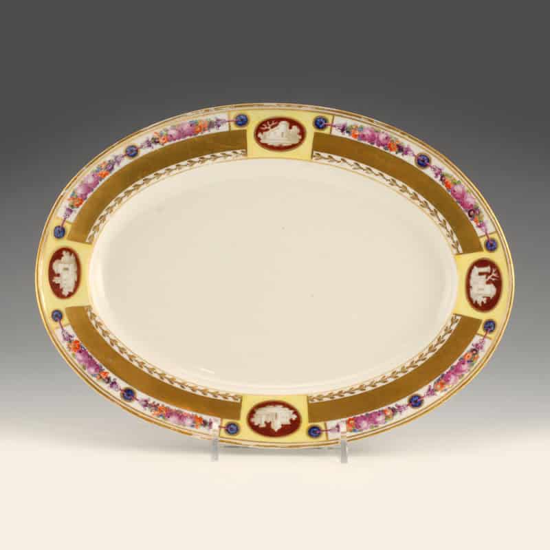 Russian Imperial Porcelain Factory Platter from The Dowry Service of Grand Duchess Ekaterina Pavlovna
