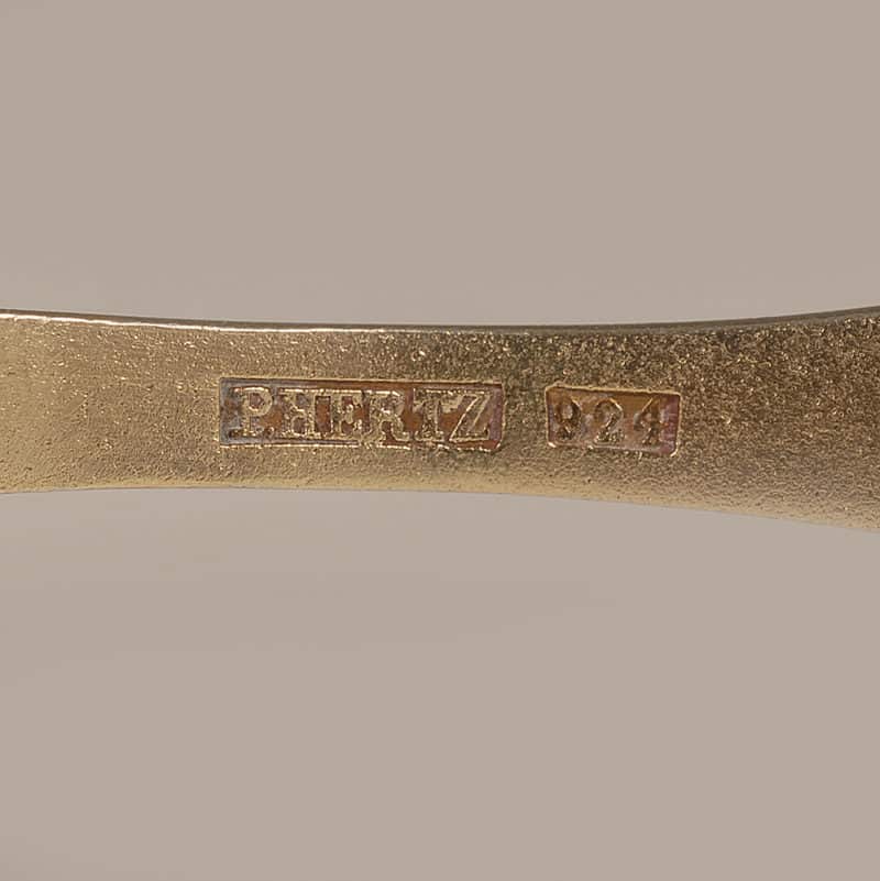 A Danish set of 10 plique-à-jour enamel teaspoons & a serving spoon, Peter Hertz - Image 5