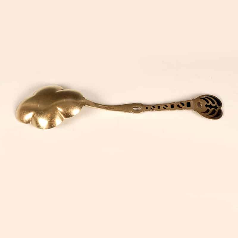 A Danish set of 10 plique-à-jour enamel teaspoons & a serving spoon, Peter Hertz - Image 2