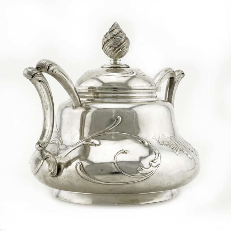 A large Fabergé Moscow Art Nouveau silver sugar bowl - Image 2