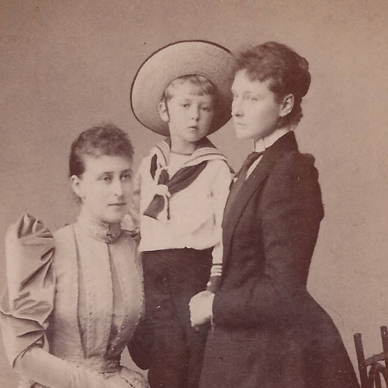 1893 Photograph of Princess Alix of Hesse & Princess Irene of Prussia with her son Prince Waldemar - Image 3