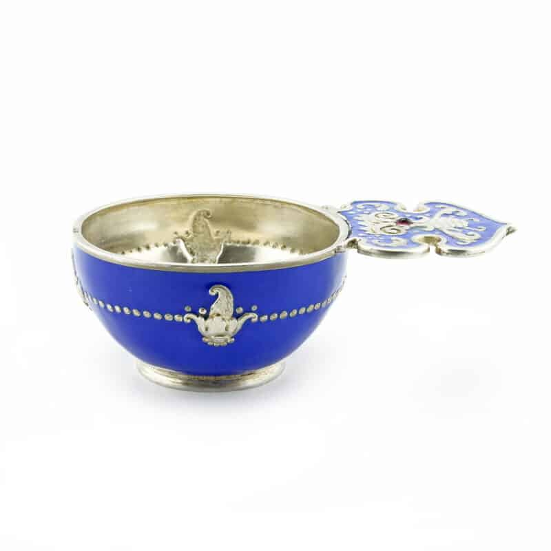 Faberge Gem-set Silver and Enamel Charka