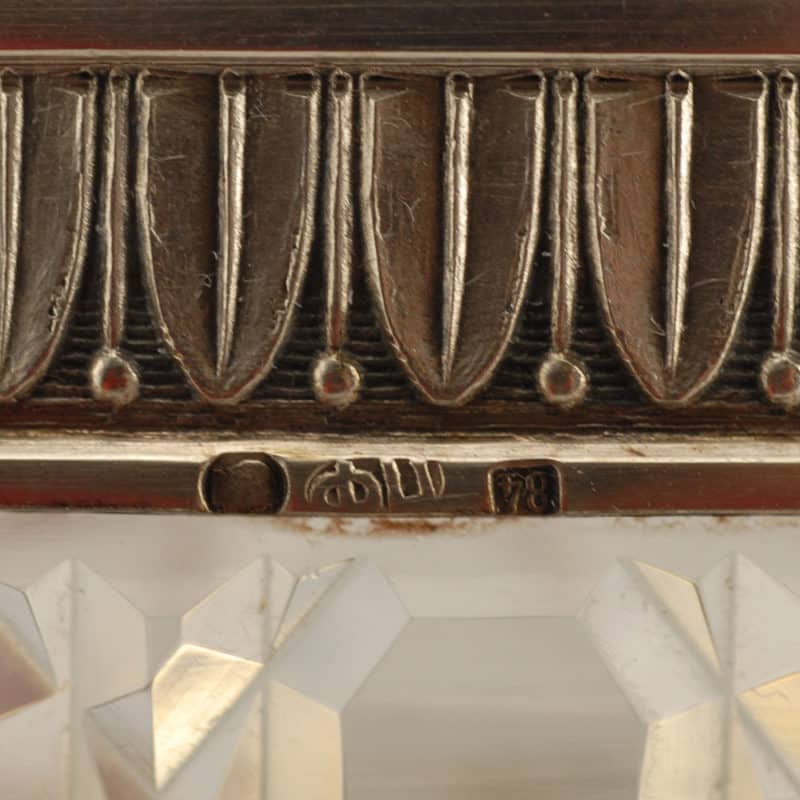 Russian silver-mounted cut glass tray by Petr Fariseev - Image 3