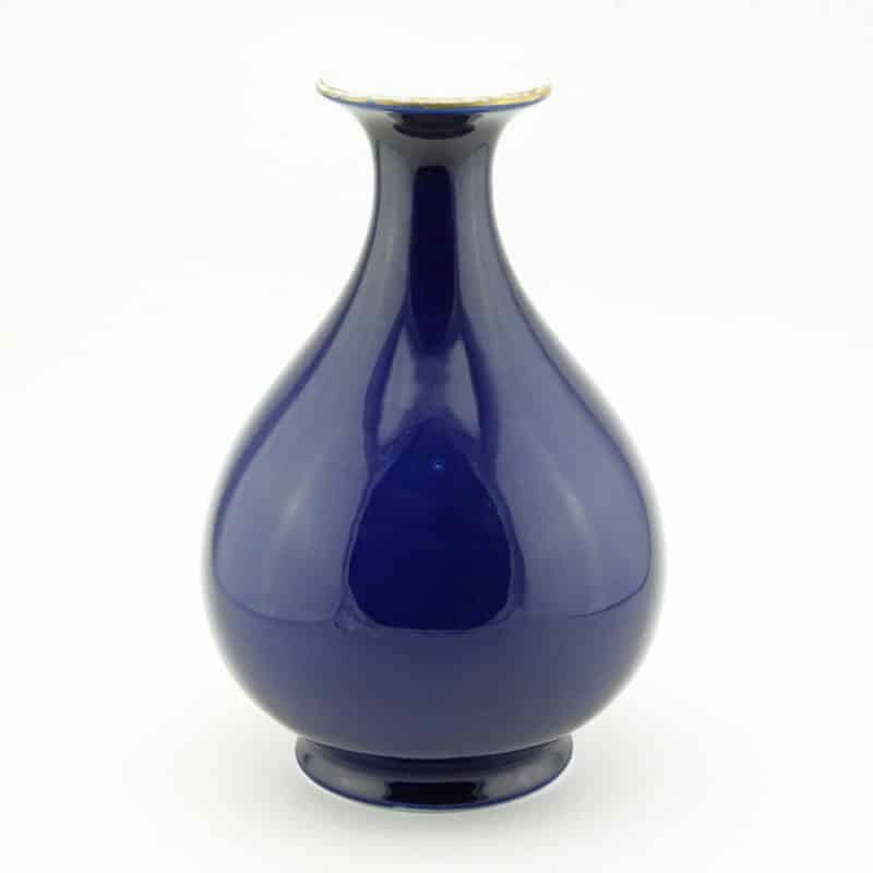 Russian Imperial Porcelain Factory Cobalt Blue Vase - Image 2