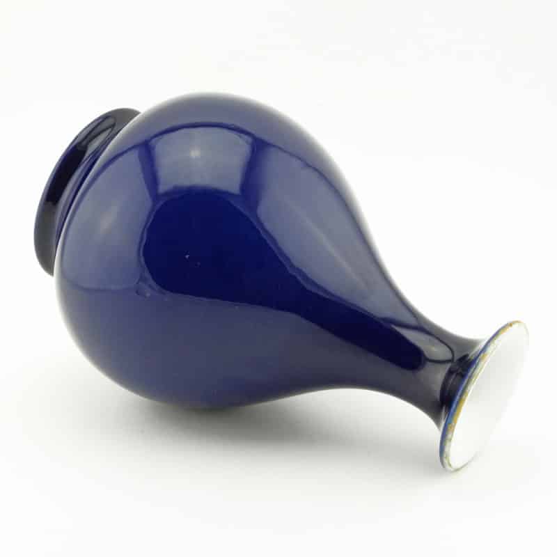 Russian Imperial Porcelain Factory Cobalt Blue Vase - Image 3