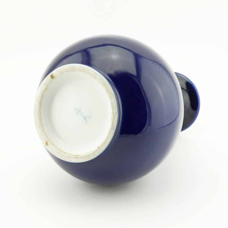 Russian Imperial Porcelain Factory Cobalt Blue Vase - Image 4
