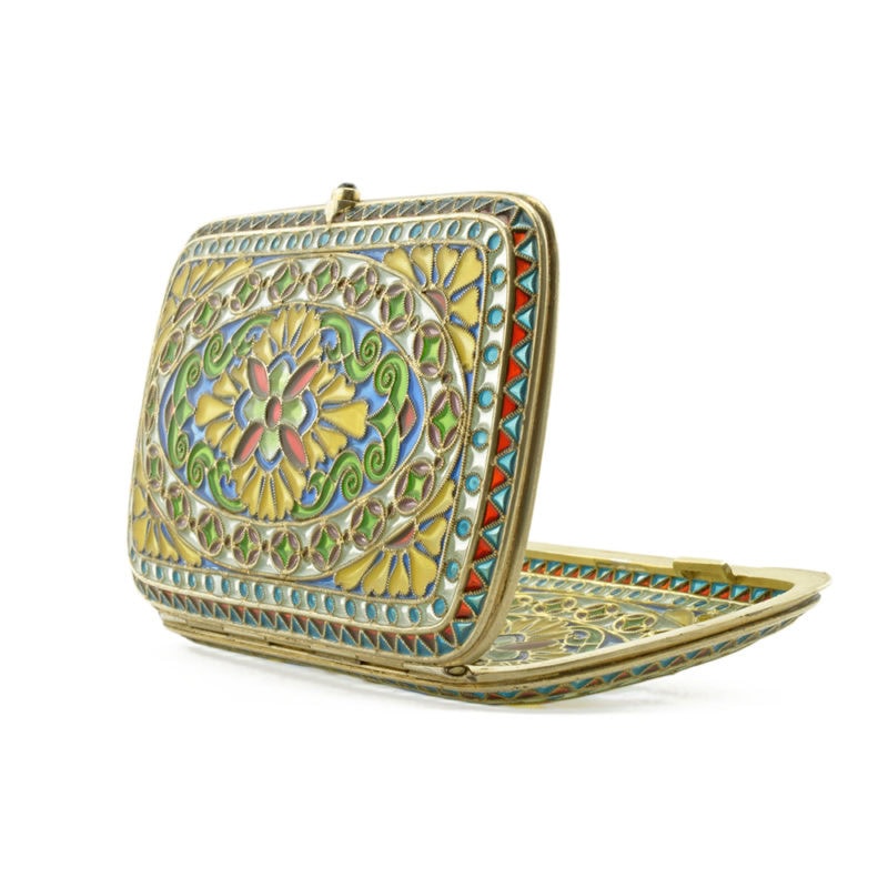Scandinavian Plique Enamel Cigarette Case