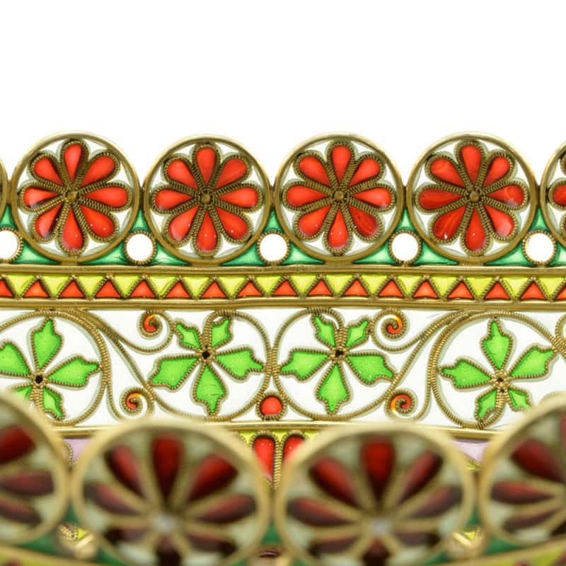 A gilded silver & plique-à-jour enamel Viking boat - Image 3