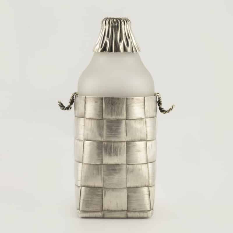 Russian Silver Mounted Trompe L'oeil Vodka Carafe with 2 Vodka Cups - Image 7
