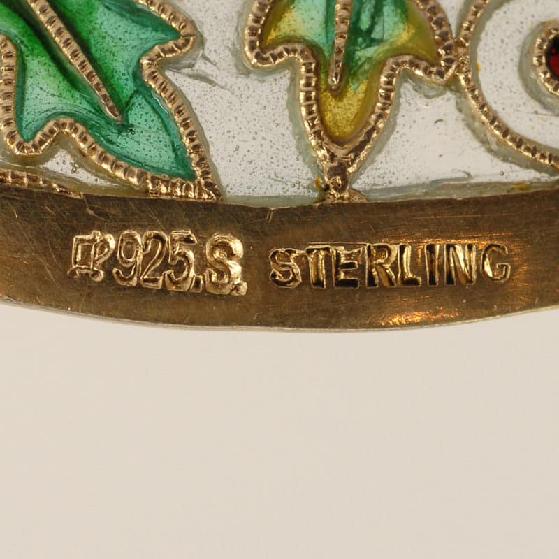 Norwegian silver gilt & plique-à-jour enamel serving spoon by Tostrup - Image 3