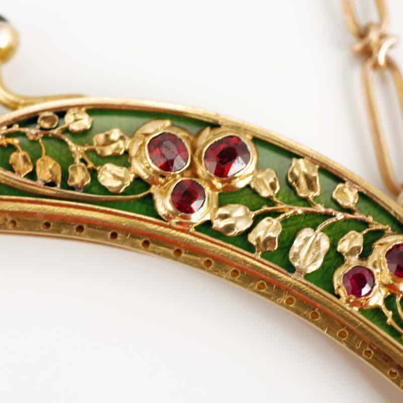 A Russian jeweled varicolored gold & guilloché enamel purse frame - Image 4
