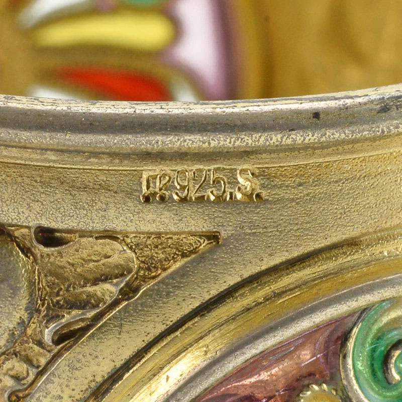 Norwegian Tostrup gilded silver & plique-à-jour enamel cup - Image 4