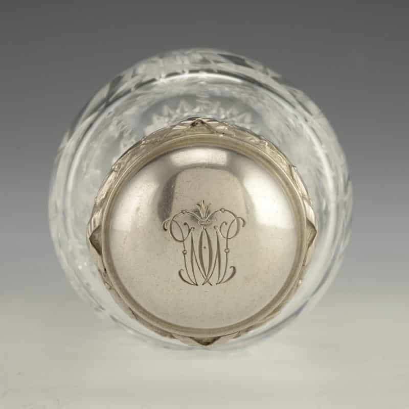 Fabergé Silver-Mounted Cut Glass Scent Bottle - Image 4