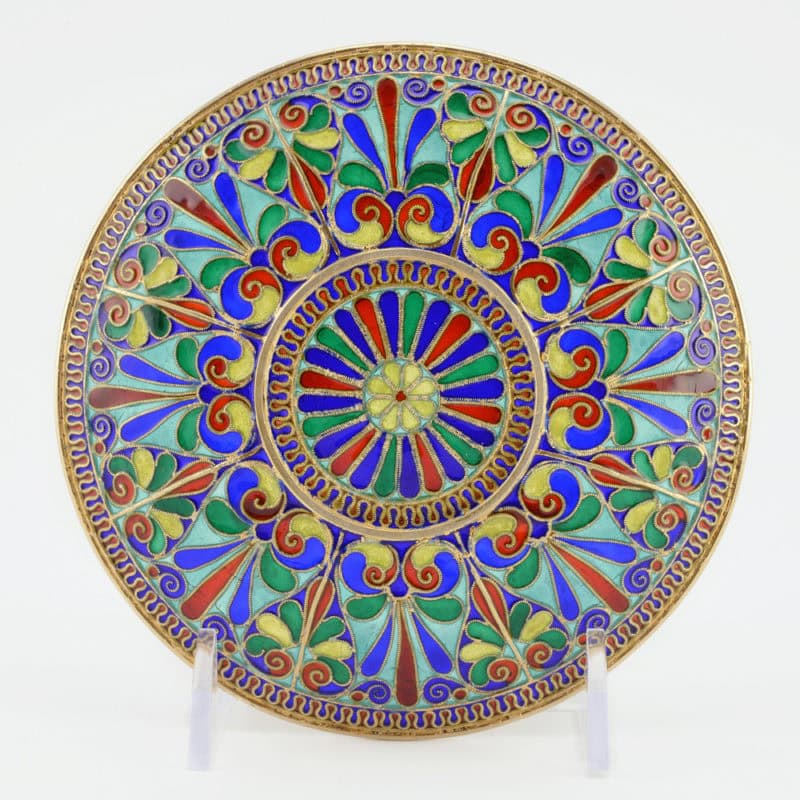 A Norwegian gilded silver & plique-à-jour enamel cup & saucer - Image 3
