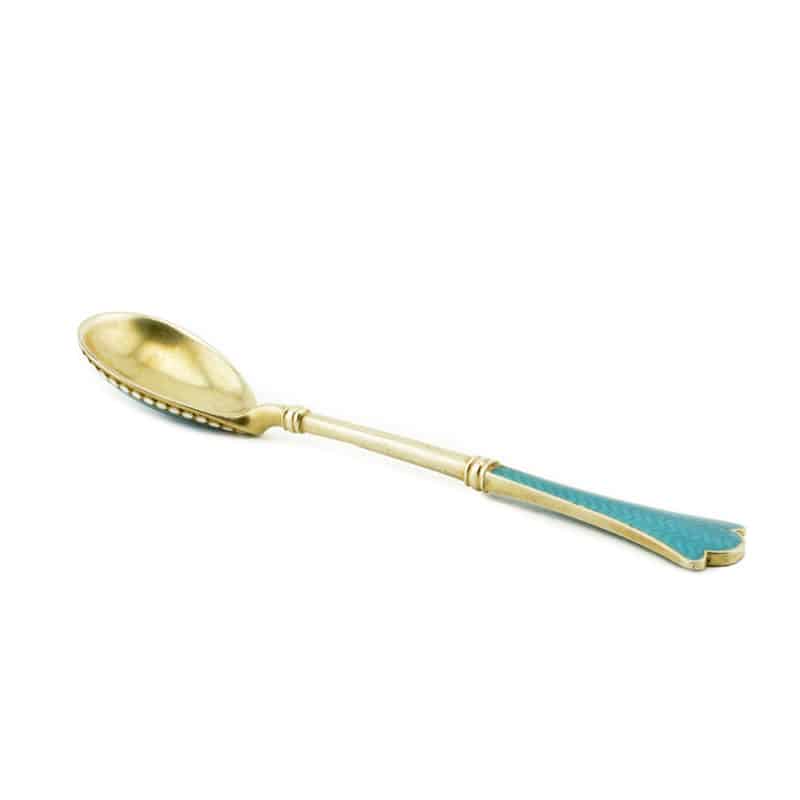 Feodor Rückert Enamel Cup, Saucer & Spoon - Image 11