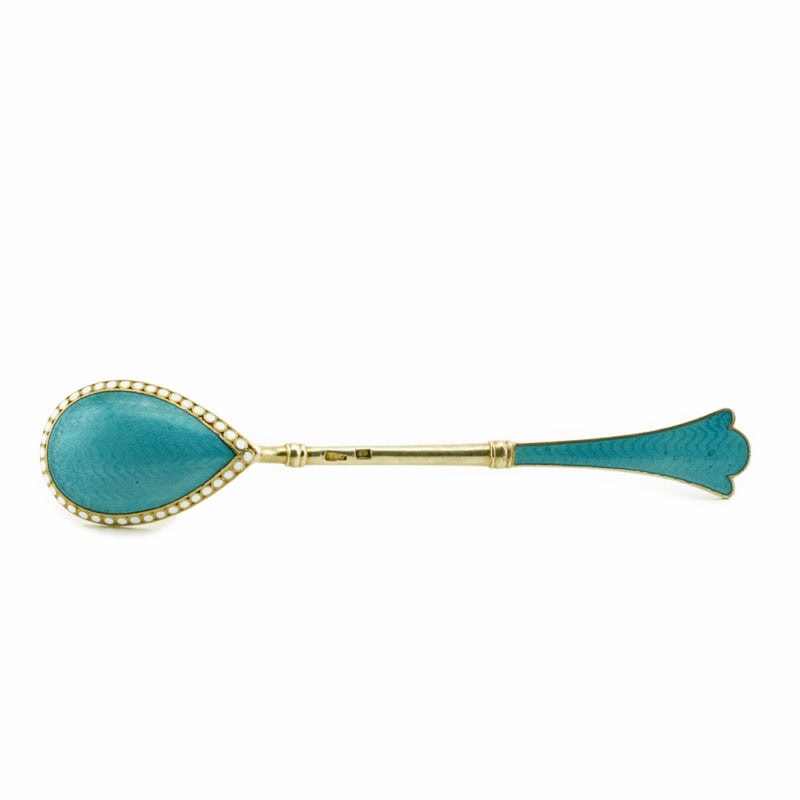 Feodor Rückert Enamel Cup, Saucer & Spoon - Image 10