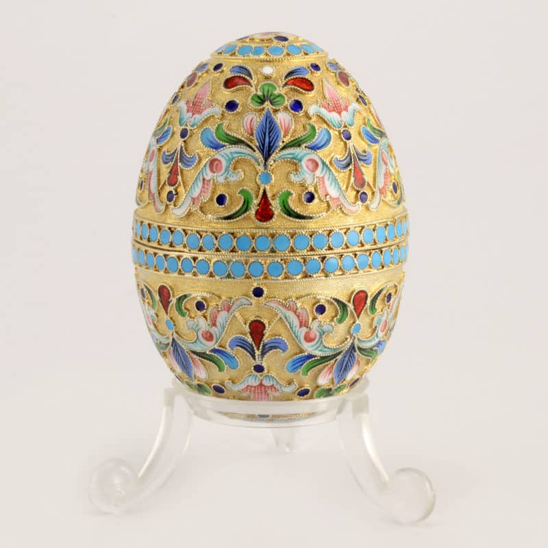 Ivan Saltykov shaded cloisonné enamel Easter egg - Image 2