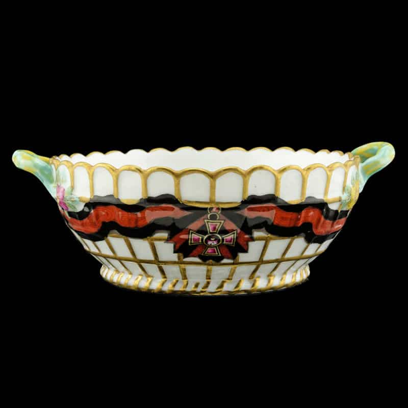 Gardner Porcelain Nut Dish Order of ST Vladimir Service