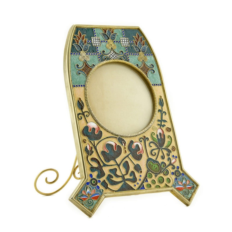 An Unusual Feodor Rückert Silver & Cloisonné Enamel Photograph Frame - Image 2