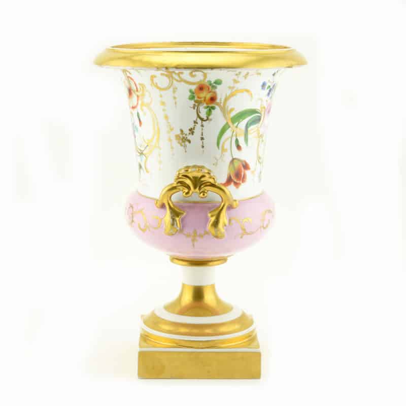 Russian Imperial Porcelain Factory campana form pink ground vase - Image 6
