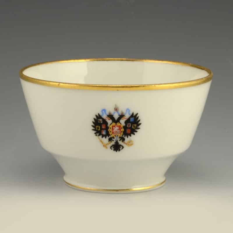 Russian Imperial Porcelain cup & saucer from the Coronation Service of Alexander III - Image 6