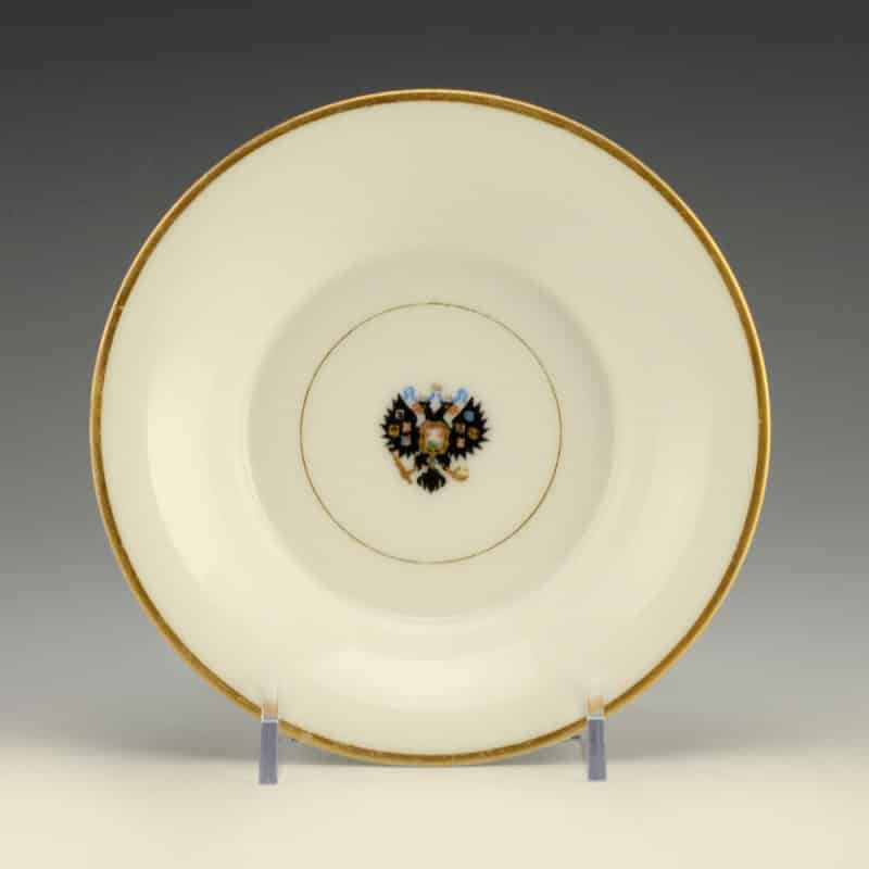 Russian Imperial Porcelain cup & saucer from the Coronation Service of Alexander III - Image 2
