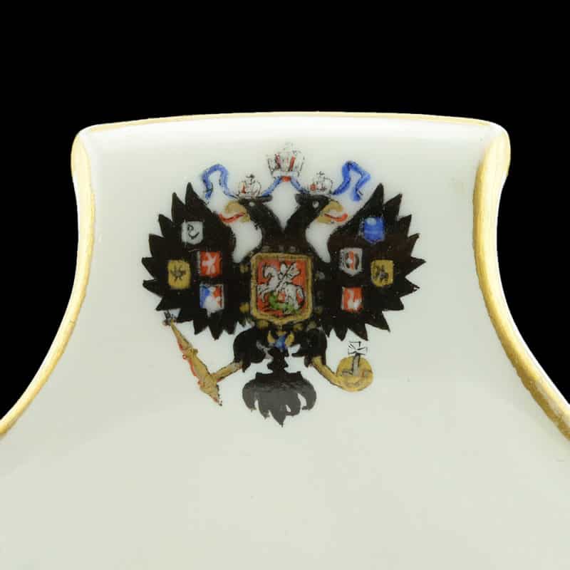A Russian Imperial porcelain oyster dish from the Coronation Service of Alexander III - Image 2