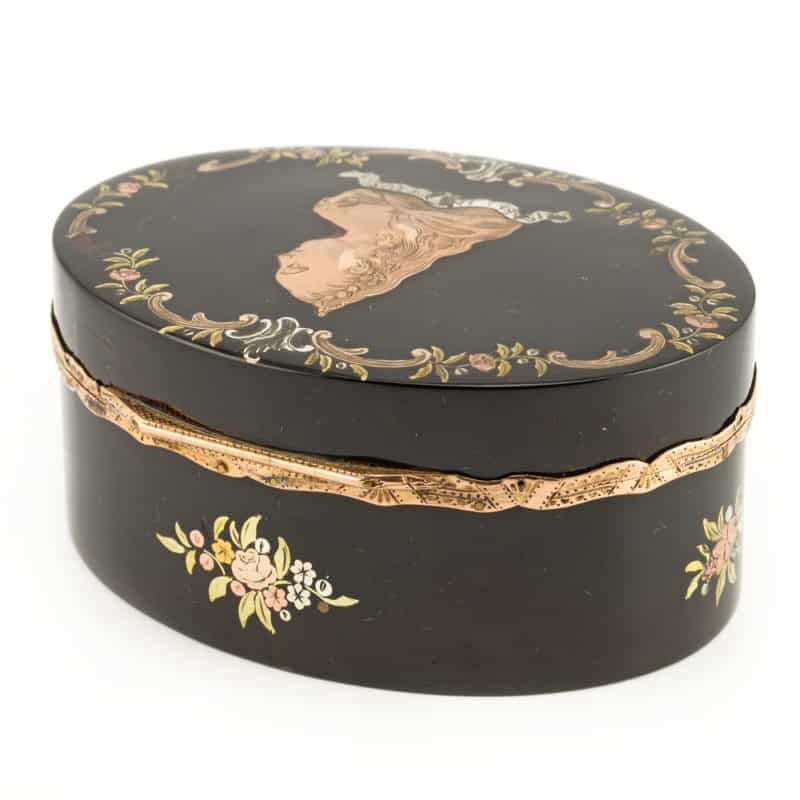 Gold & Tortoise Shell Box with Portrait of Elizabeth Petrovna - Image 4