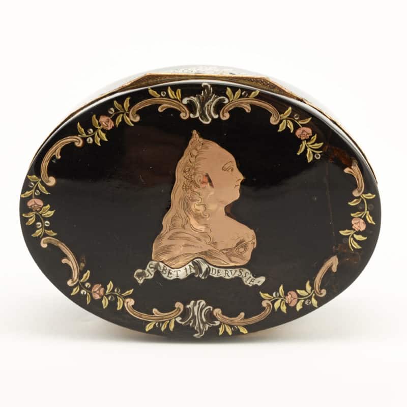 Gold & Tortoise Shell Box with Portrait of Elizabeth Petrovna - Image 3