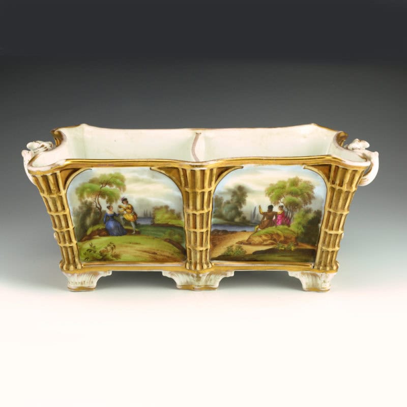 A Miklashevsky Porcelain Double Jardinière