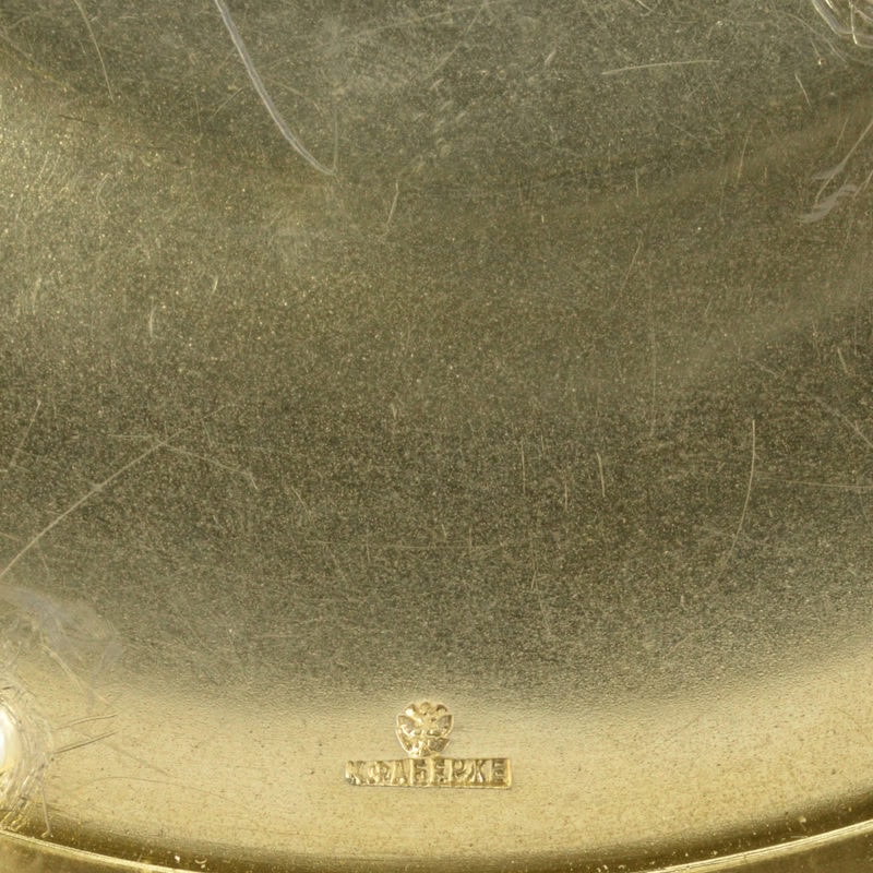 Fabergé lavender guilloché enamel capstan-shaped desk clock - Image 6