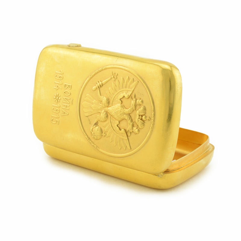 A Fabergé Brass Wartime 1915 Cigarette Case - Image 4