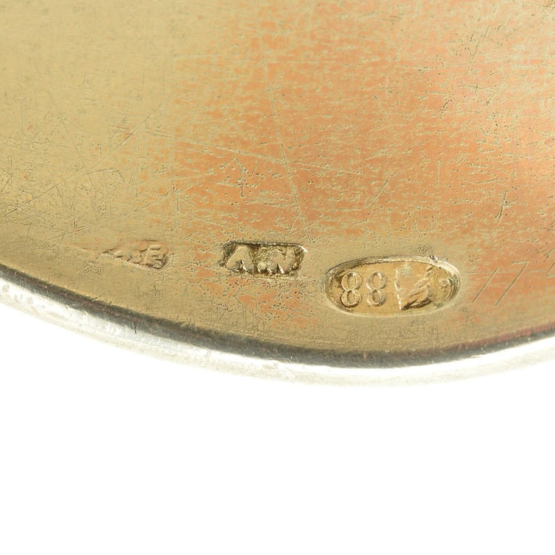 A Fabergé Nevalainen gilded silver & guilloché enamel napkin ring - Image 6