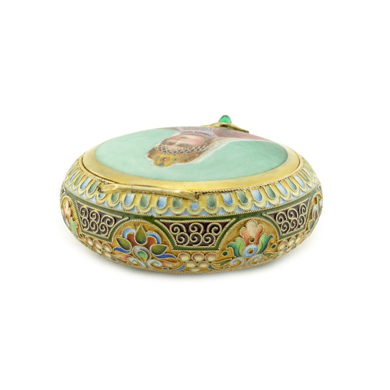 An 11th Artel Pictorial Enamel Snuff or Powder Box - Image 4