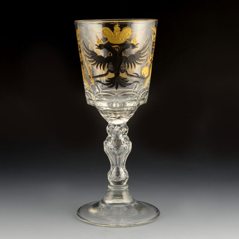 A Russian Imperial Glassworks Tercentenary Service Goblet - Image 2
